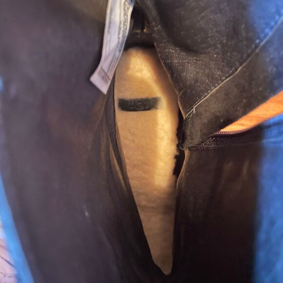 UGG | black leather bianka heeled bootie 8 - Picture 10 of 13